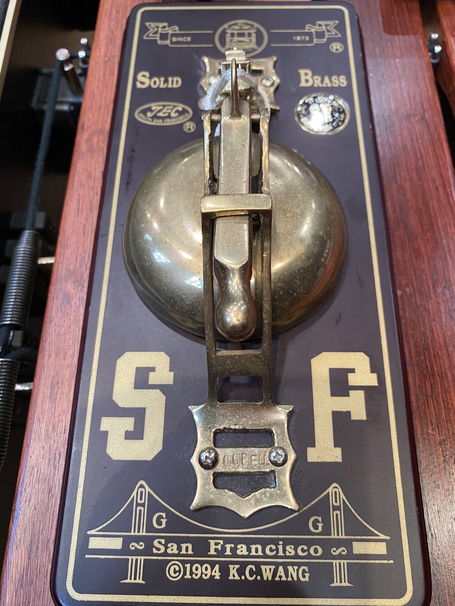 Ding, ding, ding! Genuine San Francisco trolley bell in the percussion dept. for The Trolley Song sung by ⁦@LouiseDearman⁩ in our Golden Age of Broadway ⁦<a href="/bbcproms/">BBC Proms</a>⁩ ⁦<a href="/BBCCO/">BBC Concert Orchestra</a>⁩ tomorrow night.