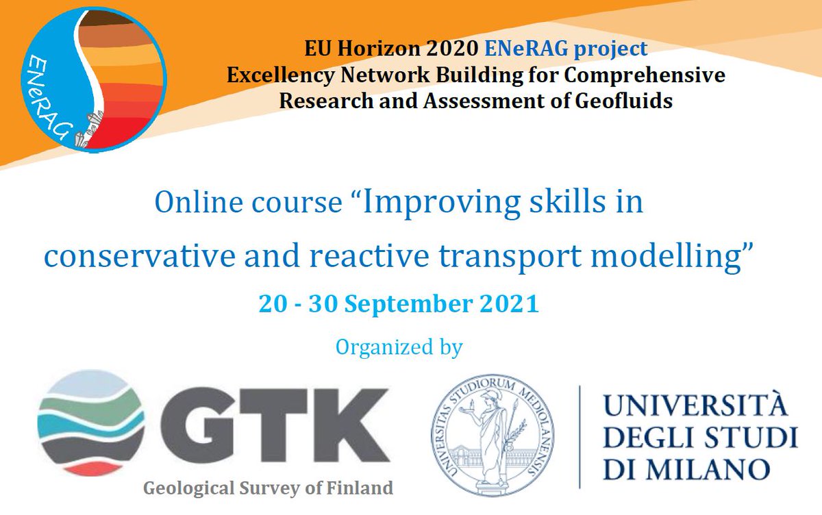 The pandemic couldn't stop us!
4️⃣ internationally available online short courses were successfully organized! And a new one is in sight! Winter school in September! Get to know more about our path and the winter school here:
geofluids.blogspot.com/2021/07/enerag…

#ENeRAG #h2020 #winterschool