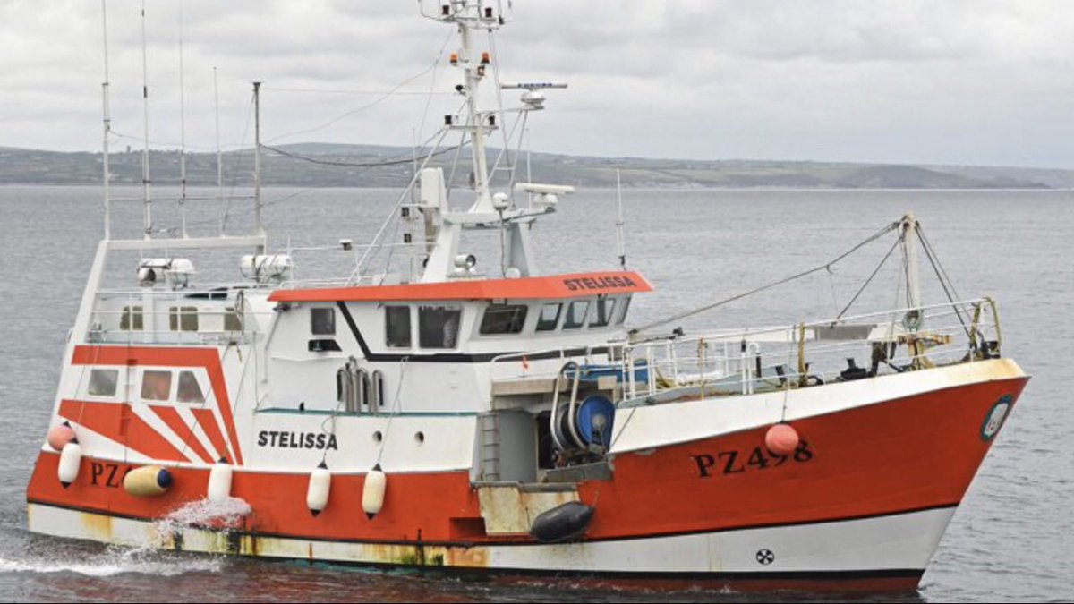 NewlynFishing's tweet photo. Trio of our Cornish #GillNetters & a Cornish #BeamTrawler now rounding #LandsEnd eager now #SeaConditions improving to reach their chosen #FishGrounds…. #SummerStorm #FreshCornish Seafood! At a #FishFishmongers Near You! https://t.co/ZqyY7yvs1e