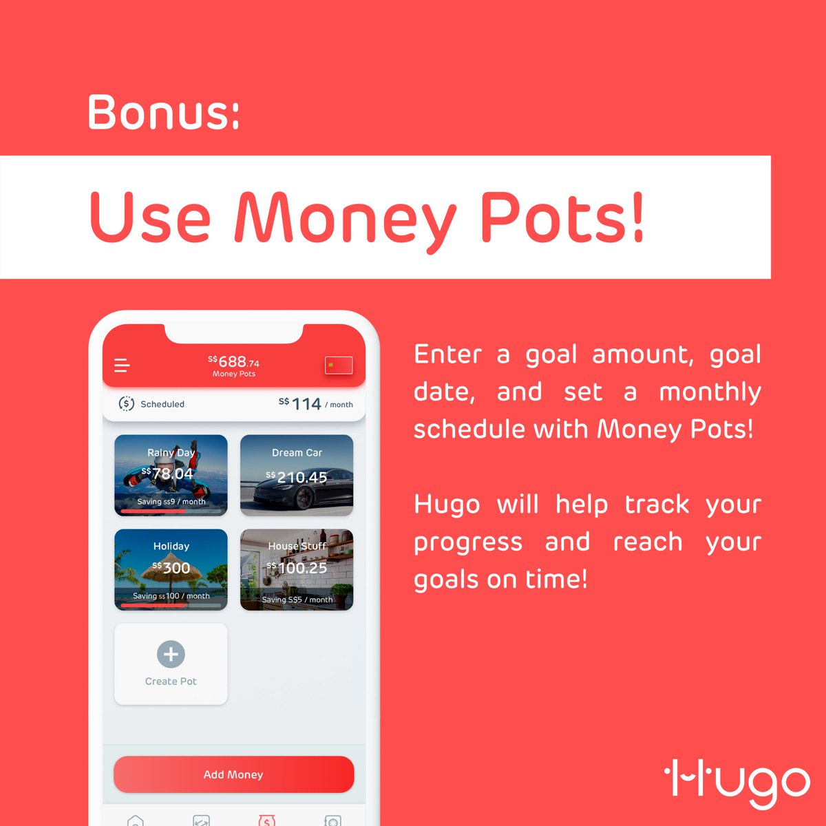 HugosaveSG's tweet photo. 2/2 🏆 Set yourselves up for success! 🏆
Share with us your tips on reaching savings goals in the comments and on our #HugoHeroes community forum https://t.co/7m8GjljFyB!
#HugoSave #Wealthcare #Singapore https://t.co/dy6OnzYxJt