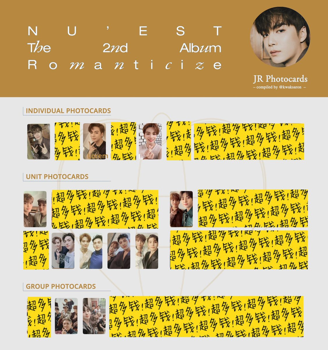 BugiJR1's tweet photo. WTT Nuest Malaysia/Msia 🇲🇾
Have : Minhyun, Aron, Ren, Aren(coming soon)
Want : JR priority solo PC
Also Have:
Interpark Store Transparent PC
Want: Weverse/MusicKorea Store Benefit PC/Lucky Draw PC
#pasarnuest @pasarnuest #nuest #NUESTmy https://t.co/KmsD8TlVjJ