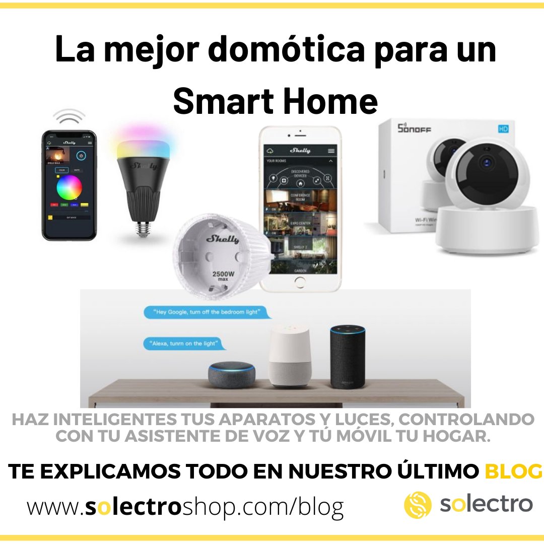 solectroshop's tweet image. La mejor domótica para tu hogar mediante tu móvil y voz, fácil y barata 🏠📶
➡️Nuevo #Blog
☀️Haz inteligente tus electrodomésticos y luces, controlando con tu asistente de voz y tú móvil tu hogar.
➡️solectroshop.com/es/blog
#Solectroblog #smarthome #domotica #sonoff #shelly