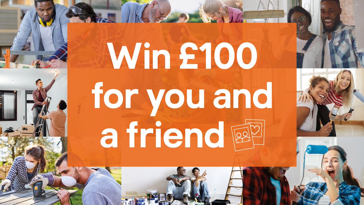 Want to win £100 for you and a mate? Of course you do! Tag the person who always gives you a helping hand when it comes to DIY #WorldFriendshipDay ​

We'll pick one winner at random after the competition closes on 06.08.21 at 23:59. T&amp;Cs apply 👉 bit.ly/3zQ5hzC