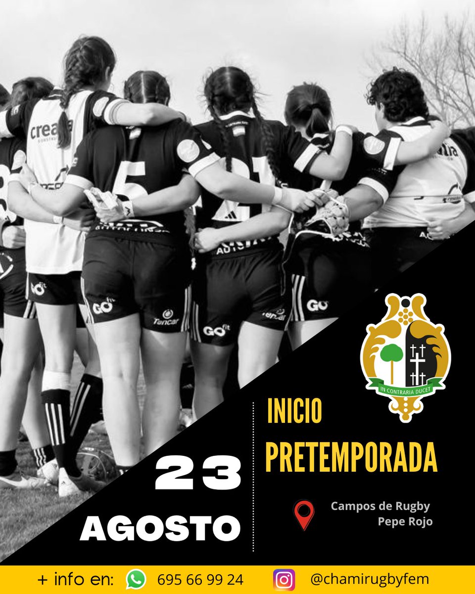 🏃‍♀️Las #ChamiChicas de Crealia @chamirugbyfem comenzamos el próximo 📅 23 de agosto con nuestra pretemporada 🏋️‍♀️. 💪¡Anímate, y prueba el rugby 🏉con nosotras! 🏳️🏴#MuchoChami