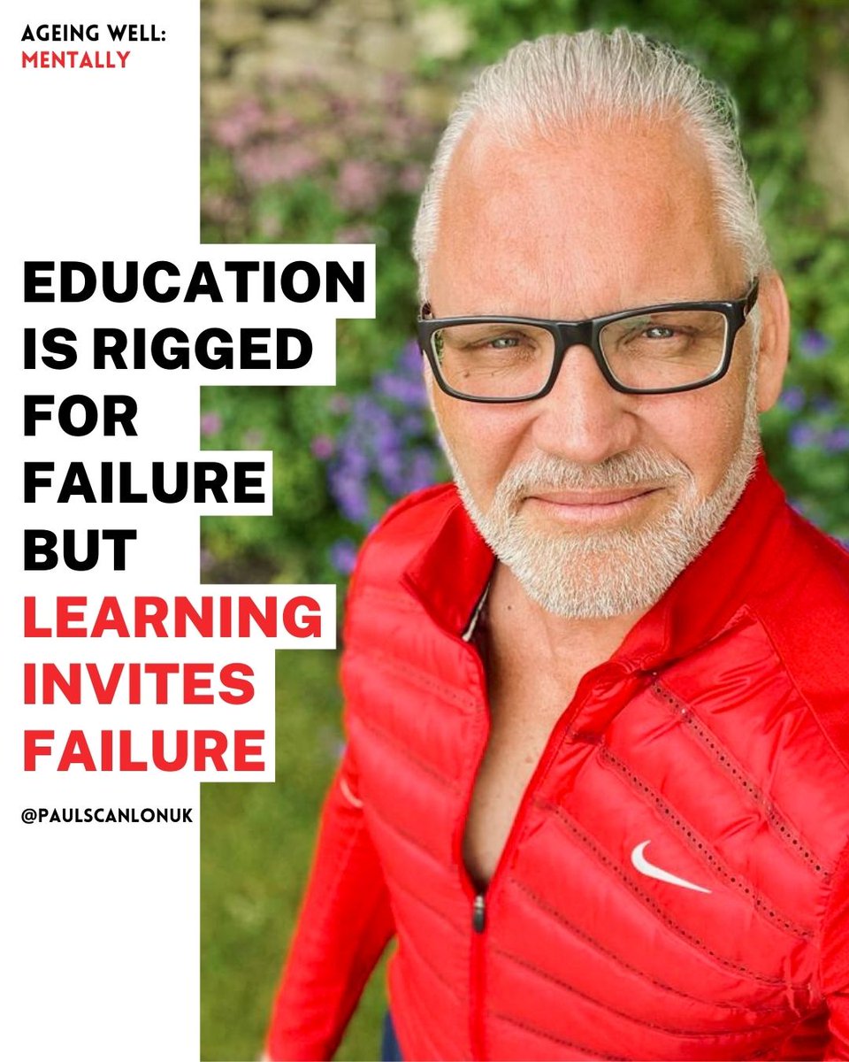 paulscanlonuk's tweet image. Don’t allow school to determine your mental abilities, education is what’s done to you but learning is what you do for yourself. 
We grow from learning not education. 

paulscanlon.com/ageingwell or link in bio - 70% off!
#education #learning #ageingwell #failure