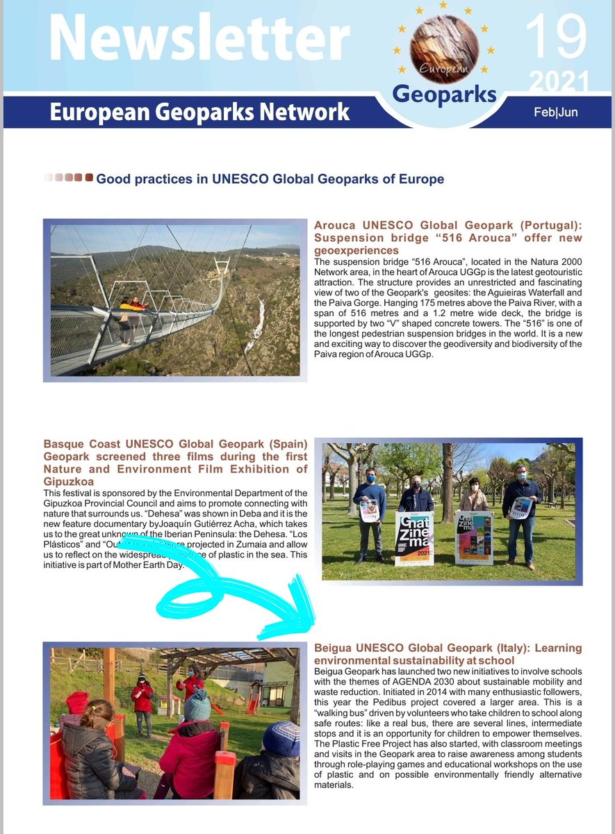 Le nostre attività fatte con le scuole per i progetti #plasticfree e #Agenda2030 <a href="/RegLiguria/">Regione Liguria</a> raccontati anche sulla newsletter della Rete europea dei Geoparchi UNESCO  
#LiguriaSostenibile #aScuolanelBeigua