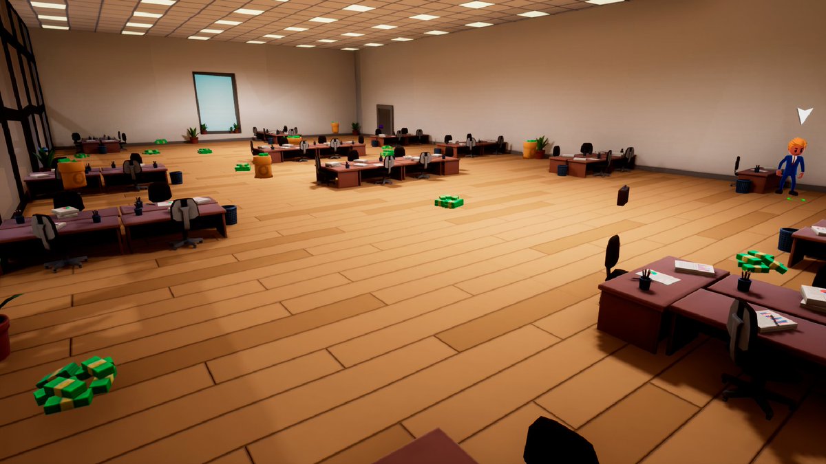 FestucsInt's tweet photo. In the office, our employees will teach you how to move and use the different power-ups so you will be ready to beat your friends and steal them the briefcase!

#IndieGame #Indie #IndieGameDev #Unreal #UE4 #Videogame https://t.co/vYFG3NBhaY