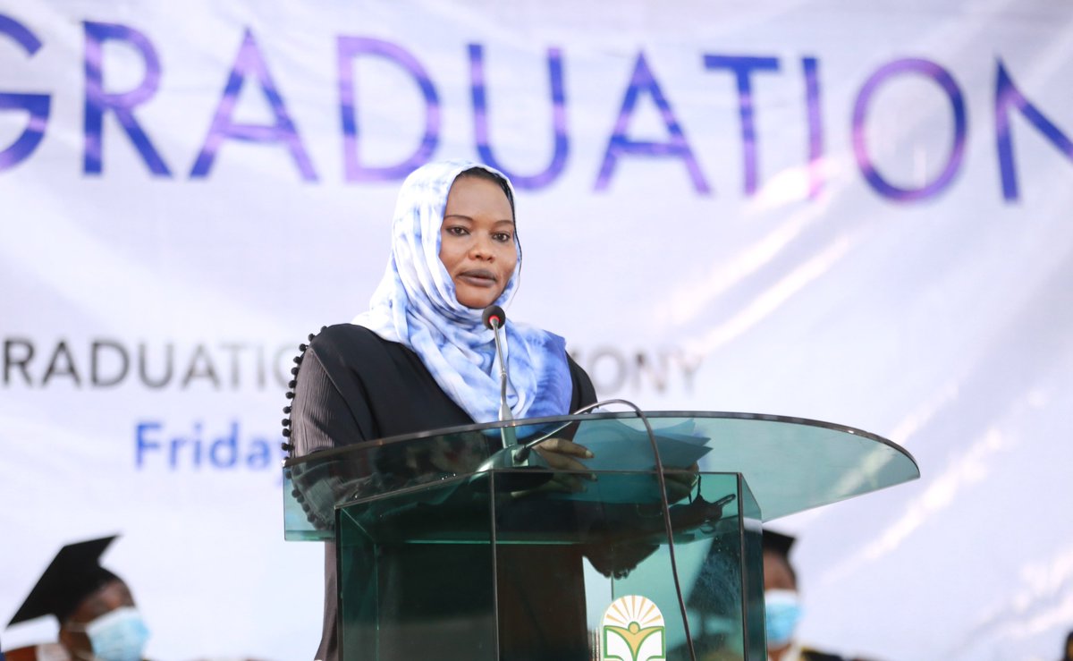 Grab any opportunity that comes your way by volunteering or engaging in community service – Ms. Mumina Bonaya – Chief Administrative Secretary, Ministry of Education, representing CS Prof. George Magoha. #TUK9thGraduation