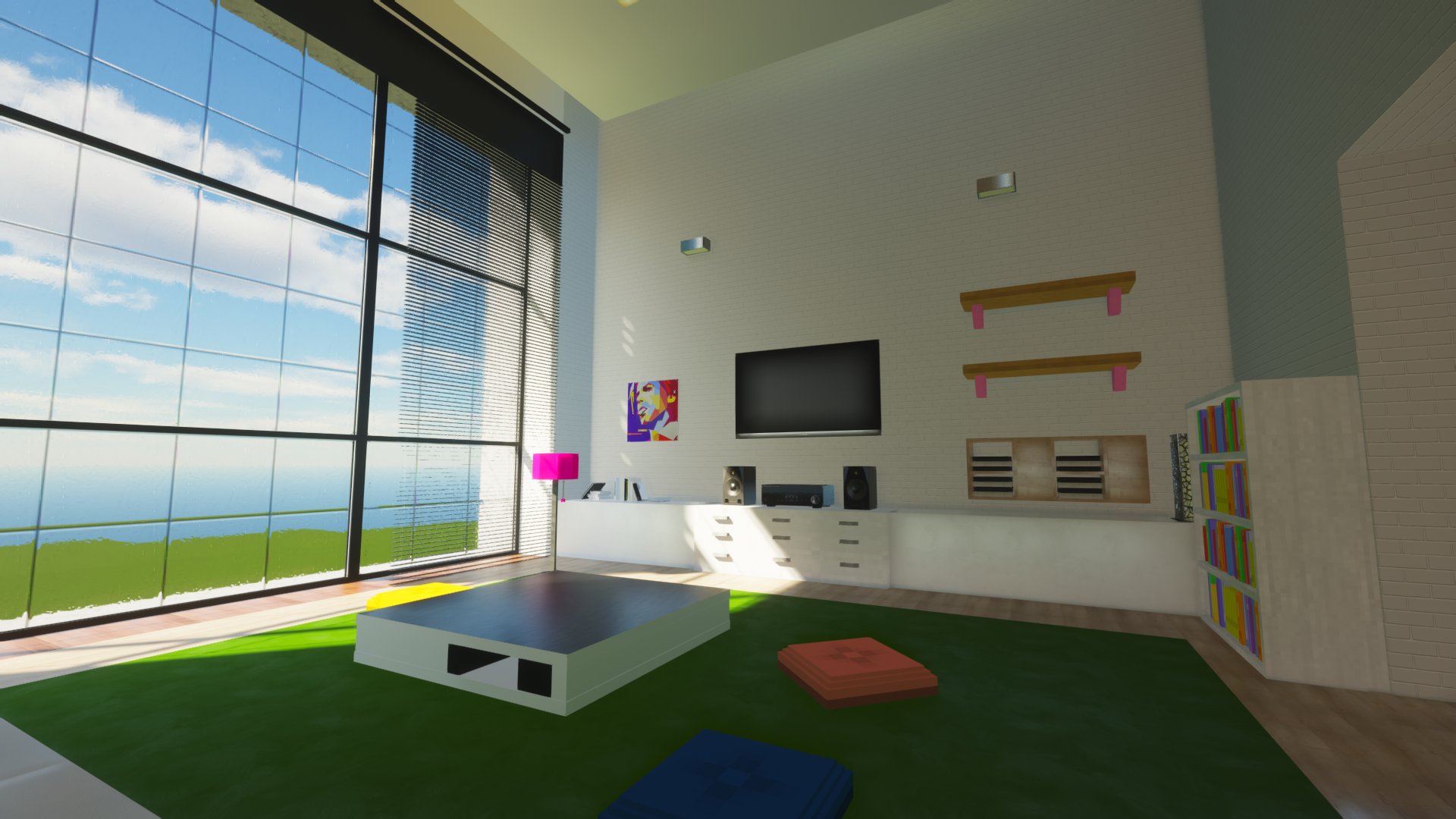 ふかふか ゲマステ Gamers Station Sur Twitter 室内における暗スギ問題の解決方法を探るため 今さらながら影mod用のテストルームを作ってみたよ 間接照明や窓からの照射光などによる明るさ 暗さへの影響をチェックしつつ 最適なシェーダー設定を研究して