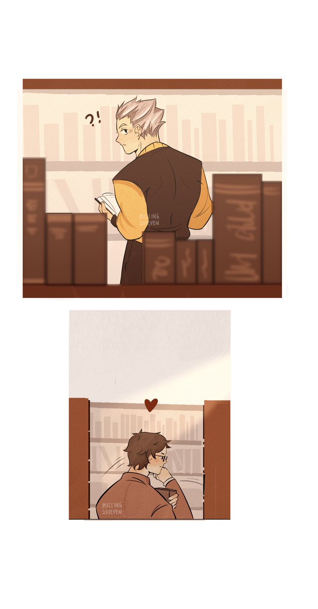 Silent glances 👀
Day 1 :Books 

#bokuakaweek #bkak #hq #bokuaka 