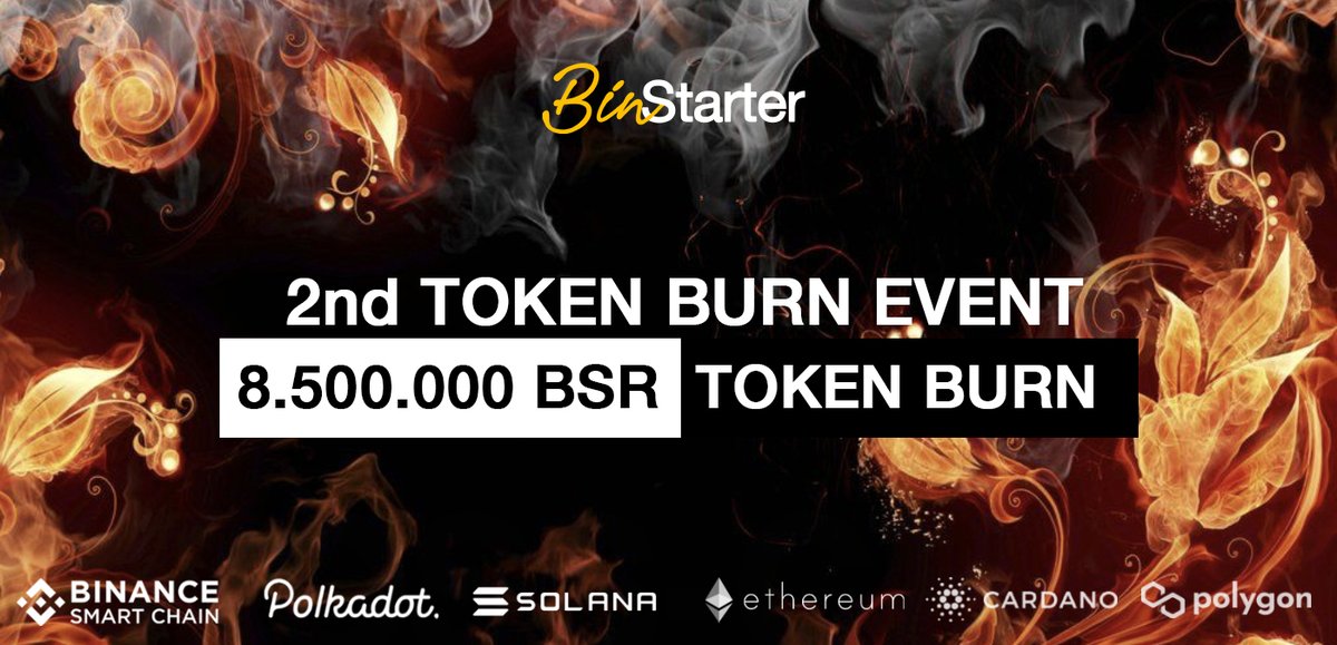 BinStarterio's tweet photo. ❗️ Attention❗️
🔥  Biggest Token Burn To Date on BinStarter 🔥

Total supply have dropped 15.2% to 84,739,797 BSR

👉 Read More: https://t.co/T38RznEdUx https://t.co/o75w4G0gpj