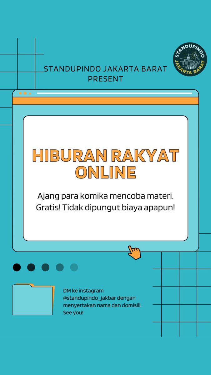 #HiburanRakyat is Back!!!

Langsung DM IG cepet yang mau nontonnnn!!!!