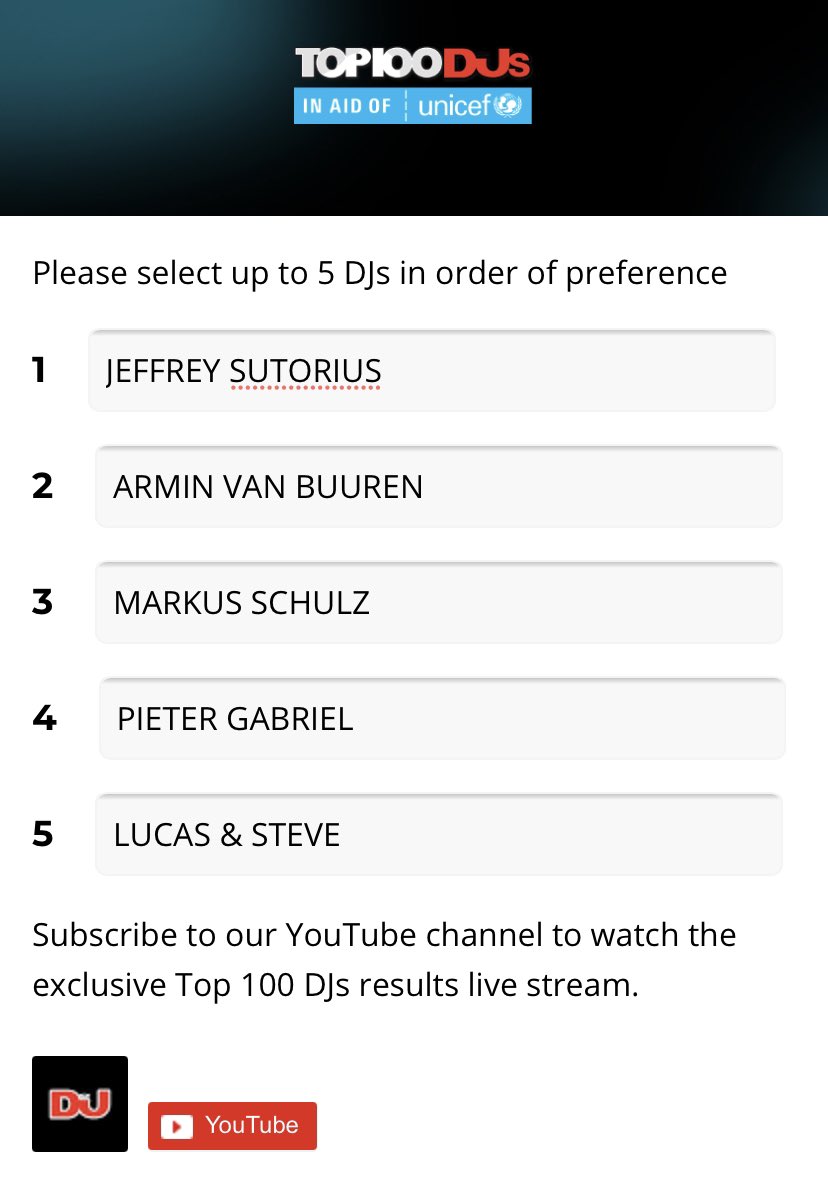 geartbakker's tweet photo. #Top100DJs @Jeff_Sutorius @arminvanbuuren @MarkusSchulz @gabriel_pieter @lucasandsteve https://t.co/2nsXCydG4E