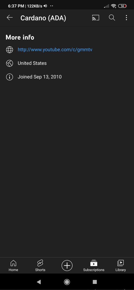 PrimetimeBidaTV's tweet photo. @YouTube can you please help @GMMTV to retrieve their youtube channel? CARDANO (ADA) hacked it . https://t.co/k2TCs4xg4A