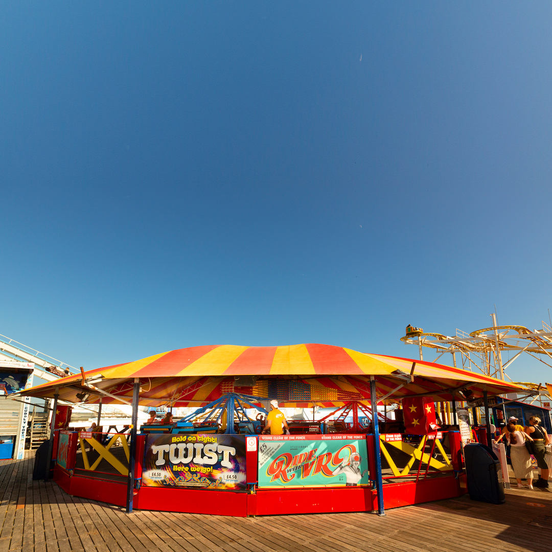 Find #RIDEwithVR by #Twister <a href="/BTNPalacePier/">Brighton Palace Pier</a> <a href="/Love_Brighton/">VisitBrighton</a> <a href="/VisitEngland/">VisitEngland</a> <a href="/ace_national/">Arts Council England</a> @WWconsortium #brighton #brightonpalacepier #amusementpark #themepark #fairground #funfair #vr #virtualreality #motionsimulation #gamers #CultureRecoveryFund #ACESupported #OutdoorArts