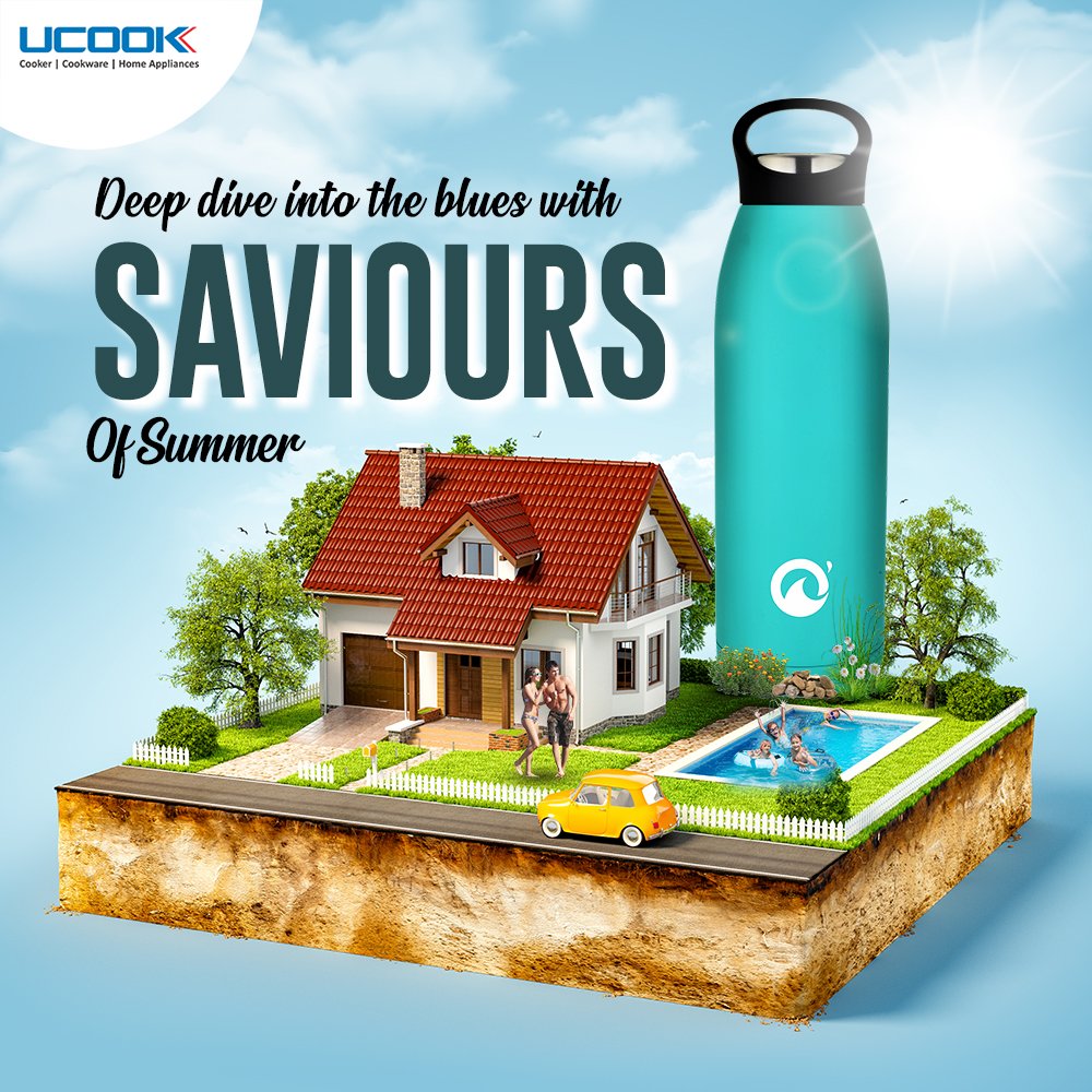 ucookofficial's tweet photo. Aaj blue hai paani aur kya din bhi hai sunny? Then head out by the pool with your #SavioursOfSummer the  #UCOOK Bouteille Vacuum SS Flask that keeps you calm even in the hot summer season.

To order yours, click on the link: https://t.co/cDSwPOpvz2

#UmeedSeZyada #StayHydrated https://t.co/22aYlLp2XH