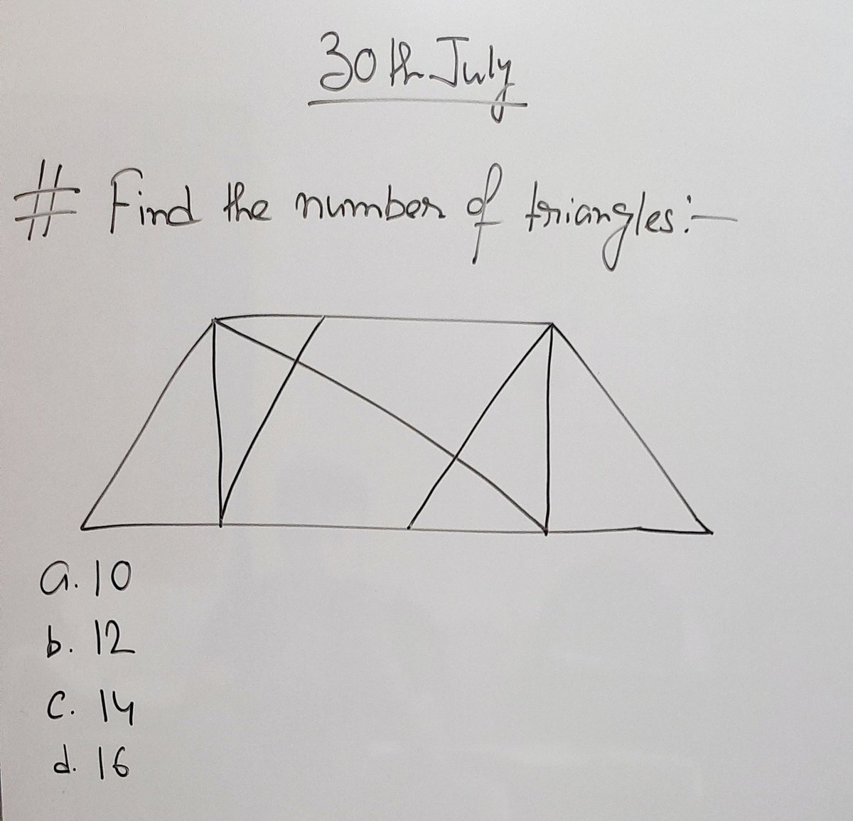 MathMagic5's tweet image. 🍇Today&apos;s problem is from the Finding the no of geometrical shapes, in Reasoning Ability

#reasoningtricks #reasoningquiz #reasoning #analyticalreasoning #findtriangles #triangle #trianglelove #rectangle #triangular #rectangular #mathsislife #mathsteacher #mathstutor #mathskills