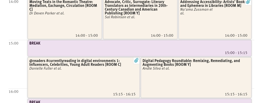 MovingTexts2021's tweet image. Only 5 more panels/roundtables before the final plenary. Looking forward to spending the early afternoon with you in these Zoom rooms before we close the conf 💜 #MovingTexts2021 #SHARP2021