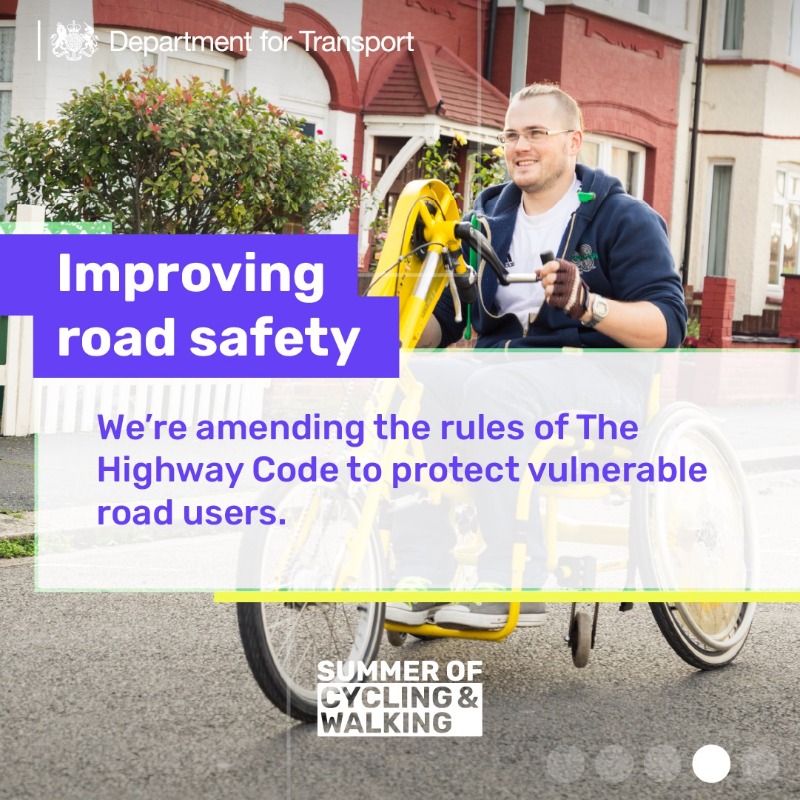 transportgovuk's tweet photo. £338m funding will boost cycling and walking across the country. 🚲🚶‍♂️

Our Summer of Cycling and Walking package includes a host of measures to make active travel easier and safer for everyone.

Find out more about the package 👉https://t.co/iQmDdjrHXr #OneStepGreener