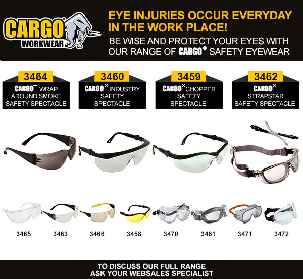 Are you stocking Cargo's range of Safety eyewear?

Check them out now: bit.ly/3jyY5AJ

#CargoWorkWears #workwear #safetyspectacle #eyewear #safetyatwork #safetyireland #safetyuk