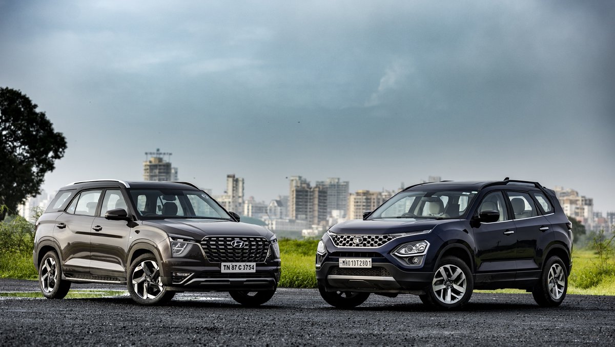 CarWale's tweet photo. The three-row SUV segment in India has recently witnessed new entrants in the form of the #TataSafari & #HyundaiAlcazar. While both the SUVs tick all the right boxes, which of these two family-friendly offerings do the job better? We find out: https://t.co/Ut7ogijNfO
#CWReview https://t.co/9eQhSfjCSg