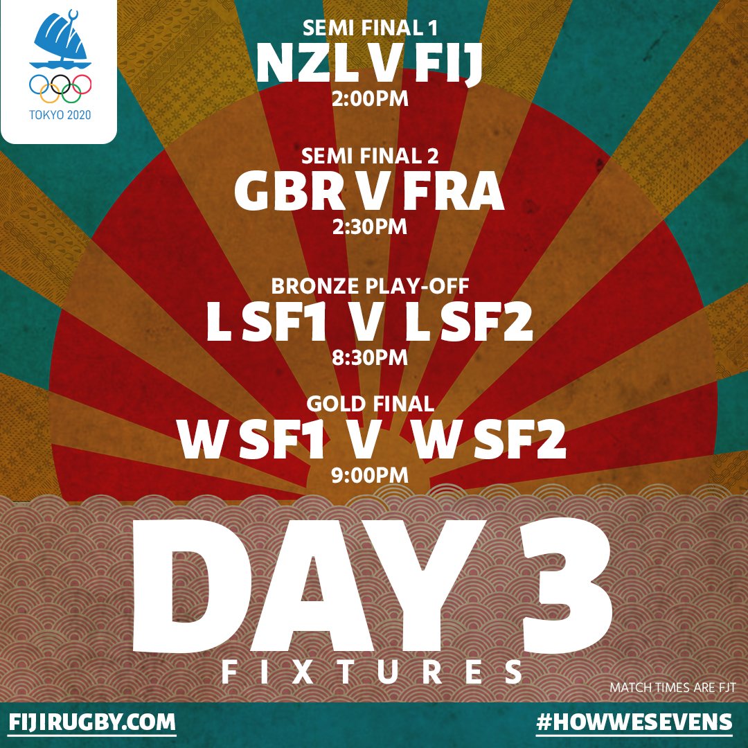 fijirugby's tweet image. 🔒Lock the times. 

2pm FJT we face one of the best in job tomorrow. #HowWeSevens #TokyoOlympics #Olympics #Tokyo2020 #rugby #TosoViti