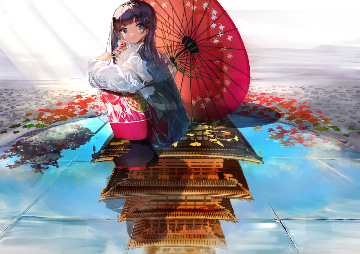 ひえのひろ お仕事募集中 雨上がりの五重塔 京都 背景イラスト イラスト好きさんと繋がりたい ひえのひろ お仕事募集中 雨上がりの五重塔 京都 背景イラスト イラスト好きさんと繋がりたい