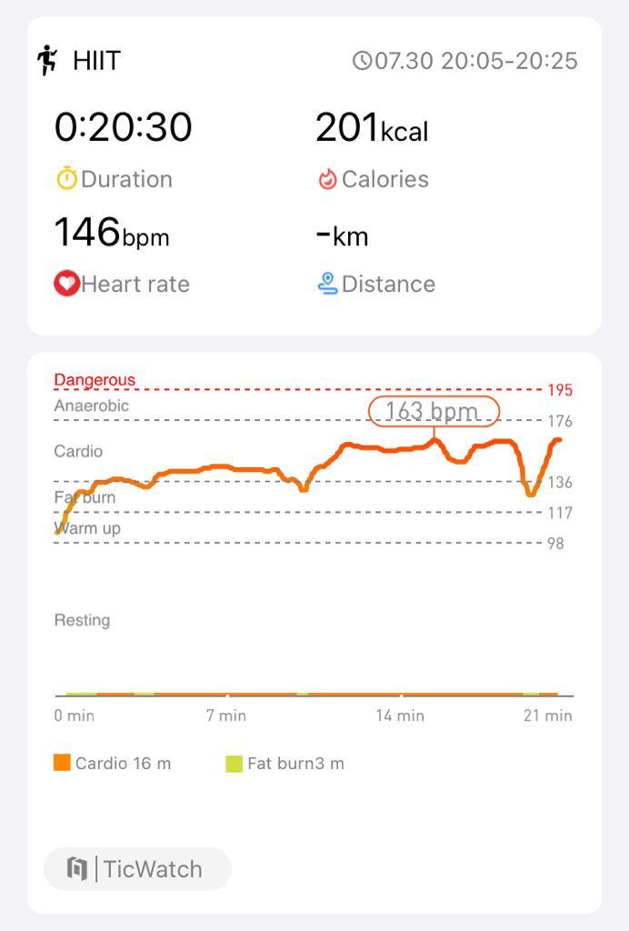 Day 15 - workout in a hoodie, too cold! <a href="/Mobvoi_Official/">Mobvoi_Official</a>