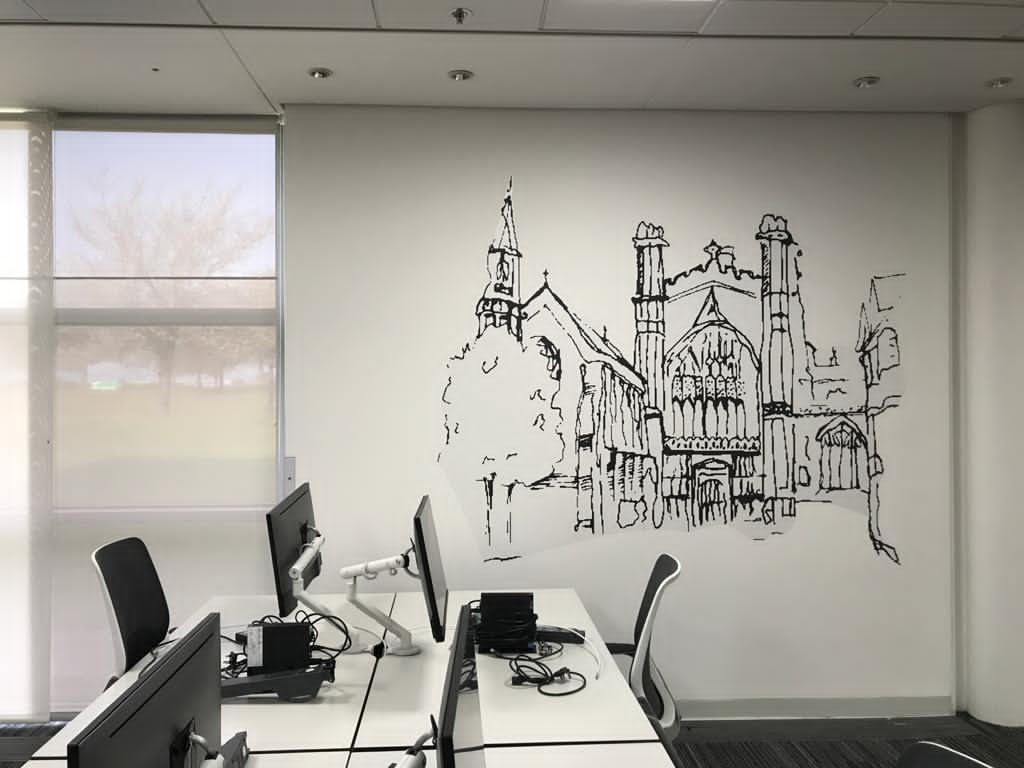 LearnToDreamLTD's tweet photo. We were asked to come up with a way to make it look like illustrations had been painted onto the walls, and here is what we came up with... 🖌️ https://t.co/xXJkoEipJg