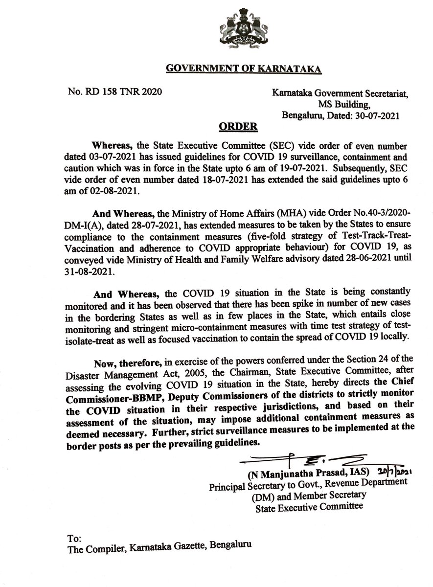 N Manjunatha Prasad, IAS tweet media