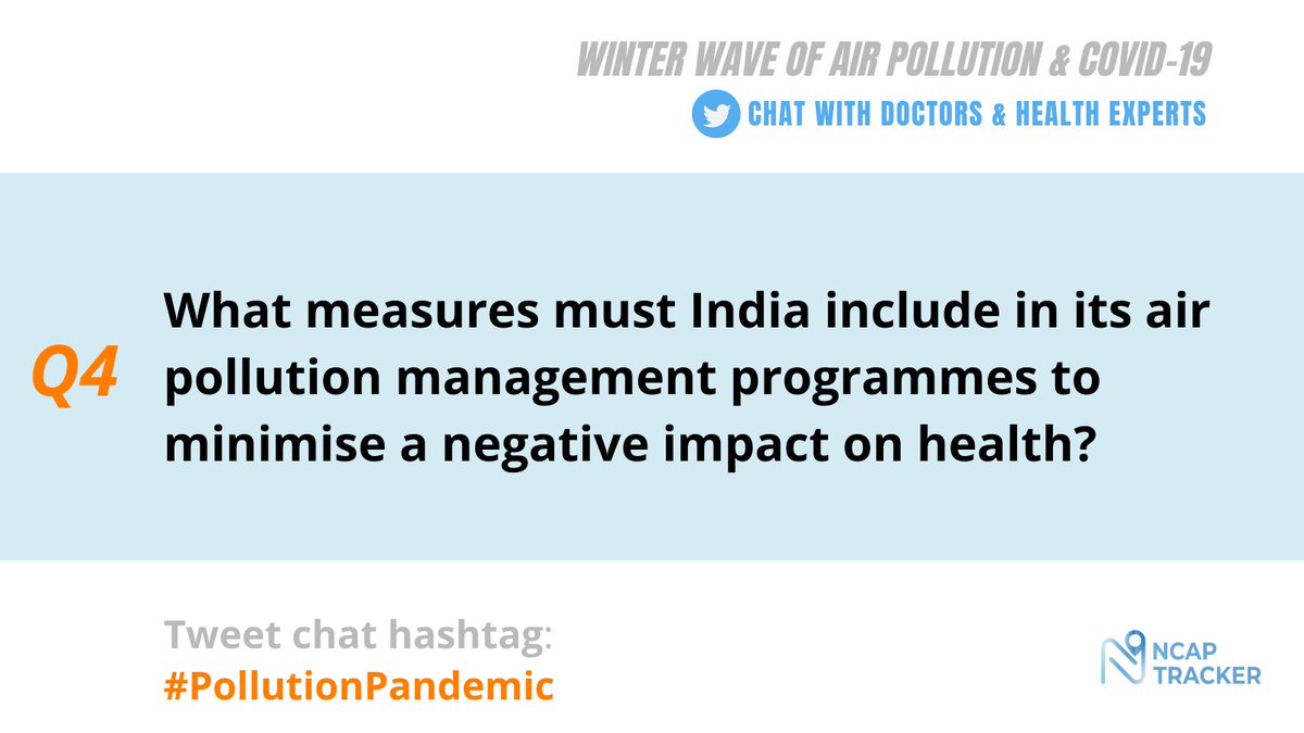 Air_Outlook's tweet photo. We're at Q4:
What measures must India include in its #airpollution management programmes to minimise a negative impact on #PublicHealth?
Pls quote-tweet ur response with #PollutionPandemic
#cardiotwitter https://t.co/7VxXiMUri9