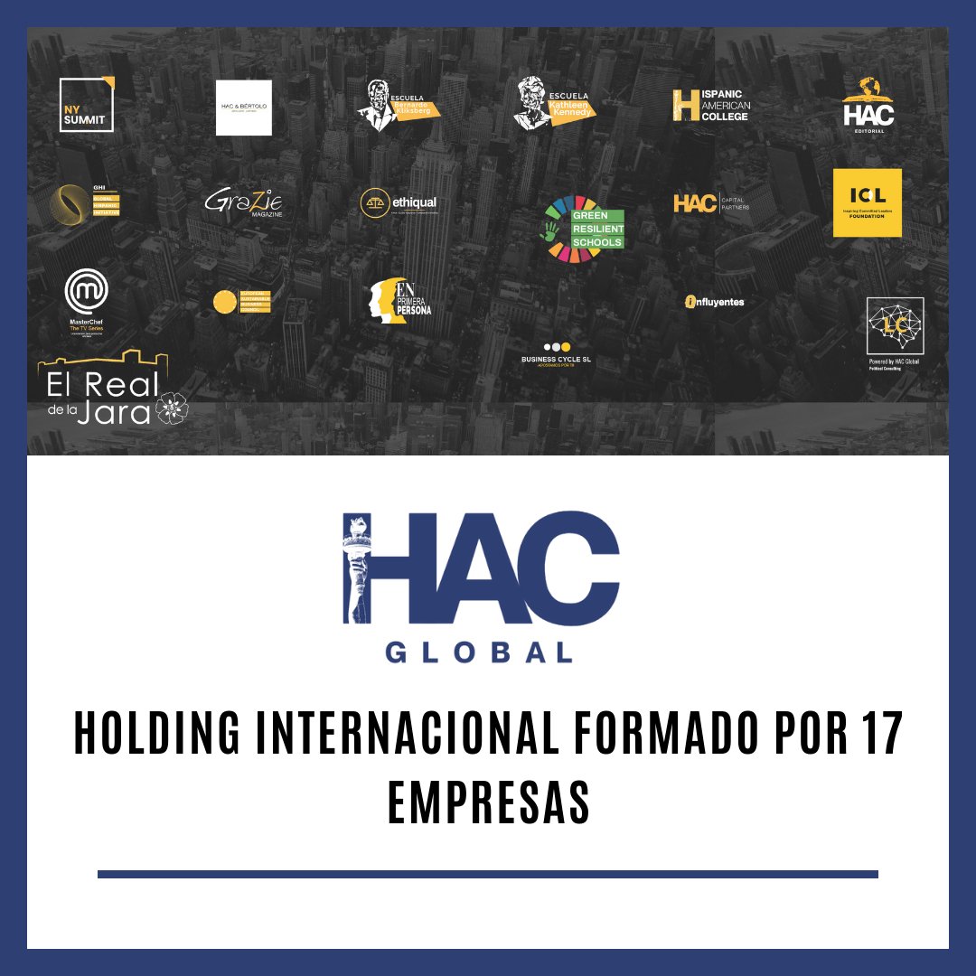 HAC Global está formada por un total de 17 empresas. Con décadas de trabajo y de experiencia, hemos conseguido crear una red internacional de empresas, clientes y partners con un alcance de más de 50 países. ¡Seguimos creciendo!
 
#hacglobal #globalhac