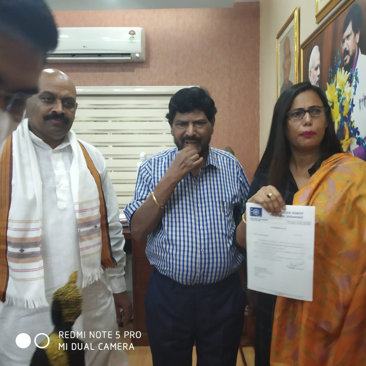 Ashma_RPI's tweet photo. #RPI_NorthEast

I am thankful to Shri @RamdasAthawale - President of RPI &amp; MoS, Social Justice &amp; Empowerment, GoI for entrusting me the responsibility of National Secretary, RPI
@CMOfficeAssam @PIBDoNER @KirenRijiju @RijijuOffice @sarbanandsonwal @ArunachalCMO @CMO_Meghalaya https://t.co/sVE1M3eU3i