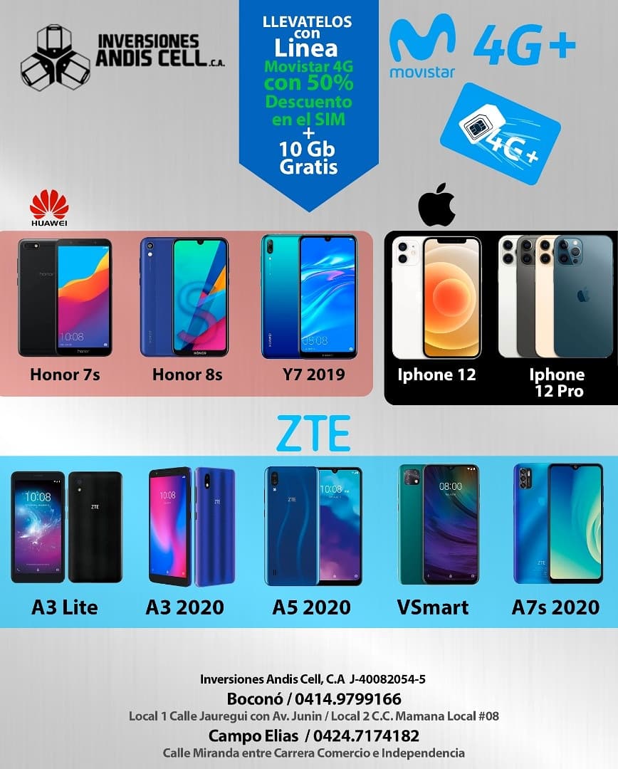 ANDISCELL's tweet image. Inversiones Andis Cell C.A.
Somos Agente de Servicio  Integral con funciones de Centro Servicio.
Somos ANDISCELL C.A. #Venezuela #Smartphone #android #samsung #phone #celulares #tienda #comprasonline #telefonos #blu #compra #venta #bocono #campoelias
Whatsapp +584149799166