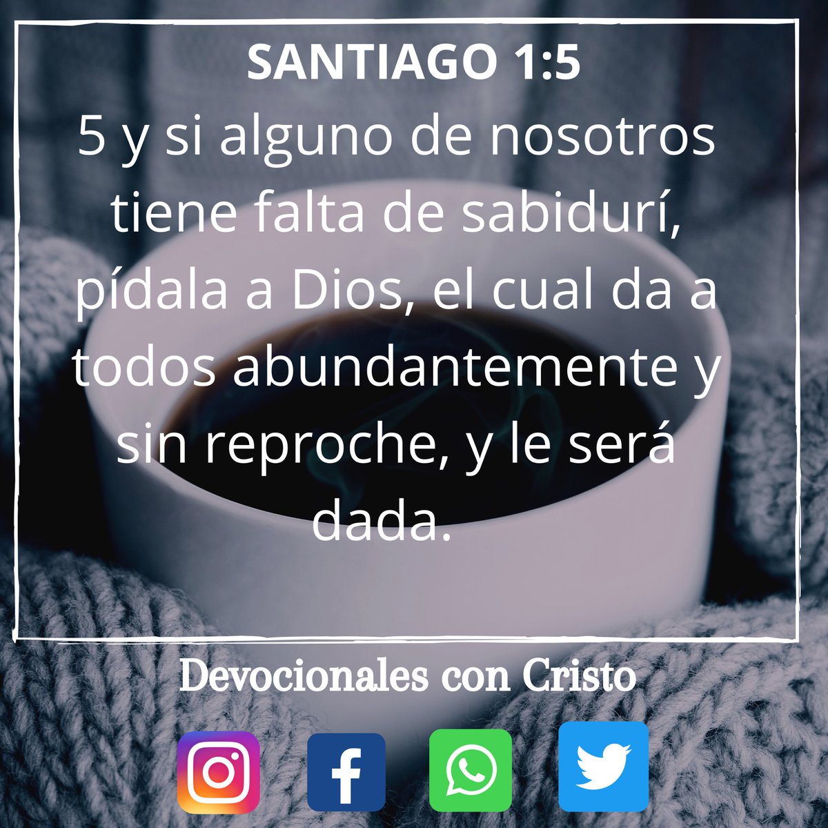 DevocionalesCon's tweet photo. Santiago 1:5 📖
Tener sabiduría es importante nos ayuda a tomar las mejores decisiones, la sabiduría nos ayuda a comprender misterios de Dios, la sabiduría te ayuda a tener temor de Dios, donde dice la palabra el principio de la sabiduría es el temor a Jehova, Amén! https://t.co/A5a3aPUNnh