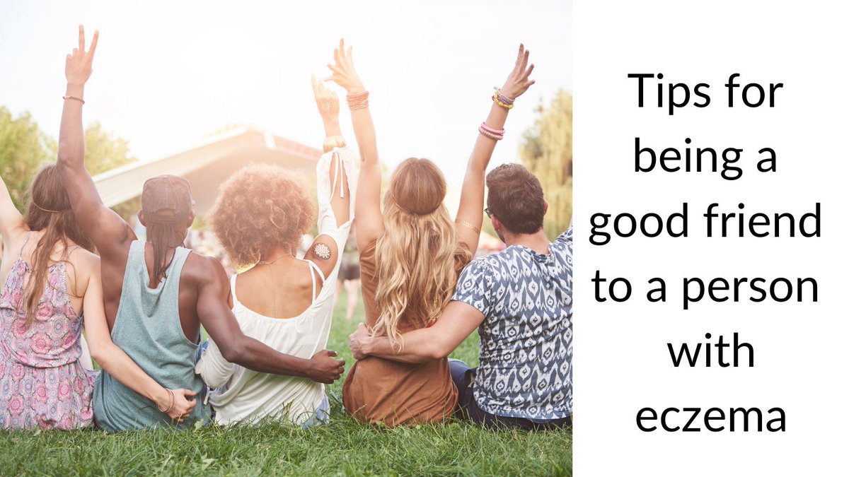 eczemasociety's tweet photo. It's #InternationalDayofFriendship! Have a friend with #eczema?

👨‍💻Learn about eczema 👉https://t.co/sVKNUrUdSA
👂Listen if they want to talk/vent about it
🙅‍♀️Avoid giving them advice
😴Include them in plans, but accept they may be too tired/sore/itchy to do much when eczema's bad https://t.co/4Zgl0LJqP4