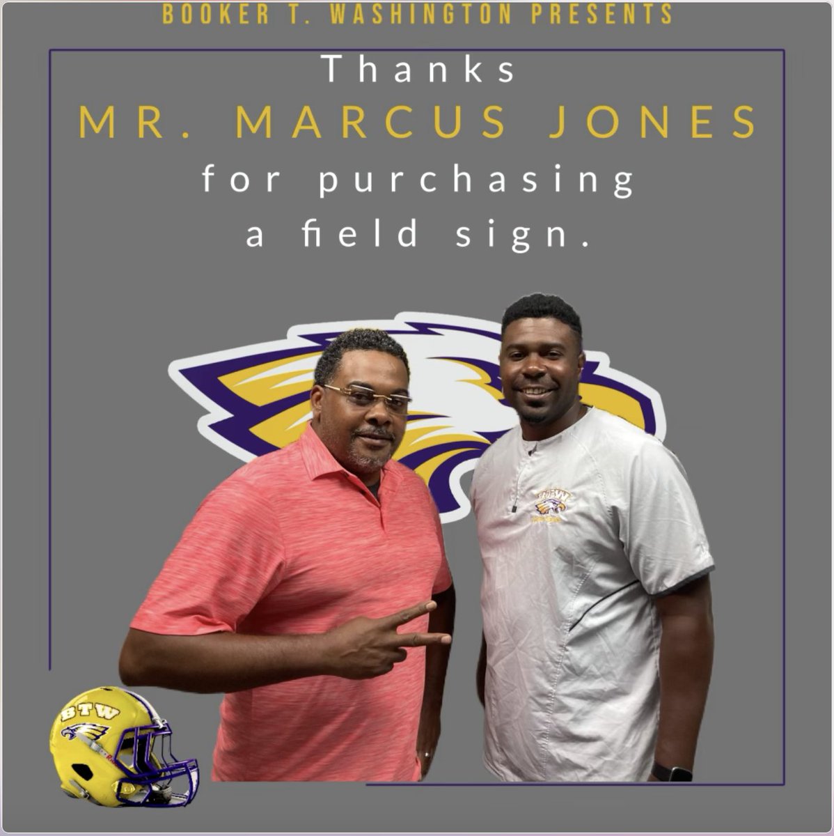 Thanks For the Support Coach Jones!!! <a href="/FootballBtw/">BTW FOOTBALL</a> <a href="/CoachLAoneal12/">Lawrence O'Neal</a> 
#NEWDAY #EagleNation #MaconPride