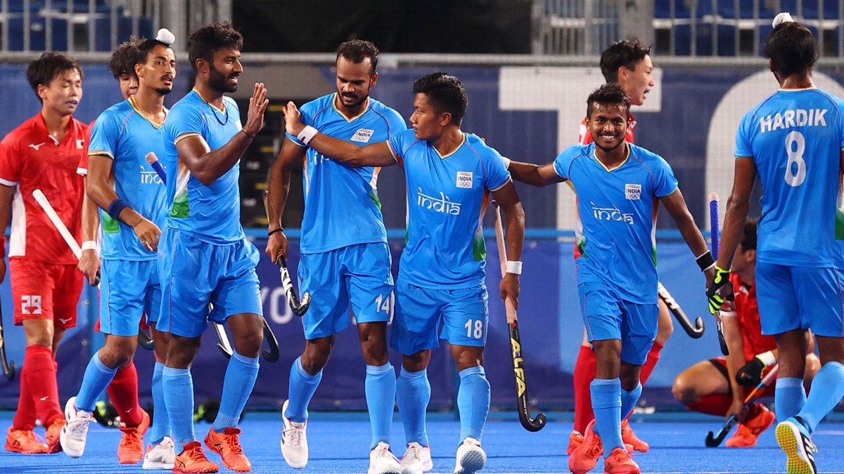 timesofindia's tweet photo. India beat Japan 5-3 to end pool engagements on a high in Olympic men's hockey 🏑

Report 👉 https://t.co/82QxFBYIan

#Tokyo2020 #OlympicGames https://t.co/89KTx3NaIx