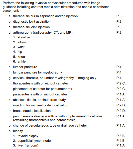 MAGAradiology's tweet photo. The RT and radiology retiree RA advocates will say that RAs don't want our jobs. But take a look at what the ARRT calls *** entry-level *** clinical activities. Abscess drainage or breast localization right out of RA school? #StopMARCA 1/ https://t.co/ETwi3xA7Eo