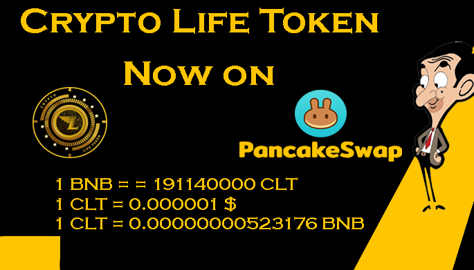 CryptoLifeTokn's tweet photo. CryptoLifeToken Now On Pancakeswap.
How To Buy CLT On Pancakeswap
1. Go to https://t.co/5BhGiWnCW9 &amp; Connect META MASK Wallet.
2. Select Binance Smart Chain Network.
3. CLT Contract (0x2022AD1bf9d602947A8e251E522b713f54f87294) Paste and swap with BNB.
4. Swap BNB With CLT Token. https://t.co/pZj3frVjLx