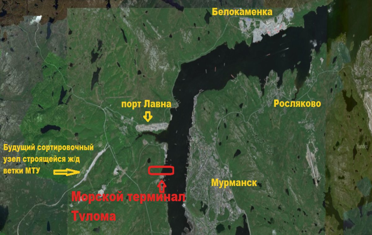 Карта реки тулома