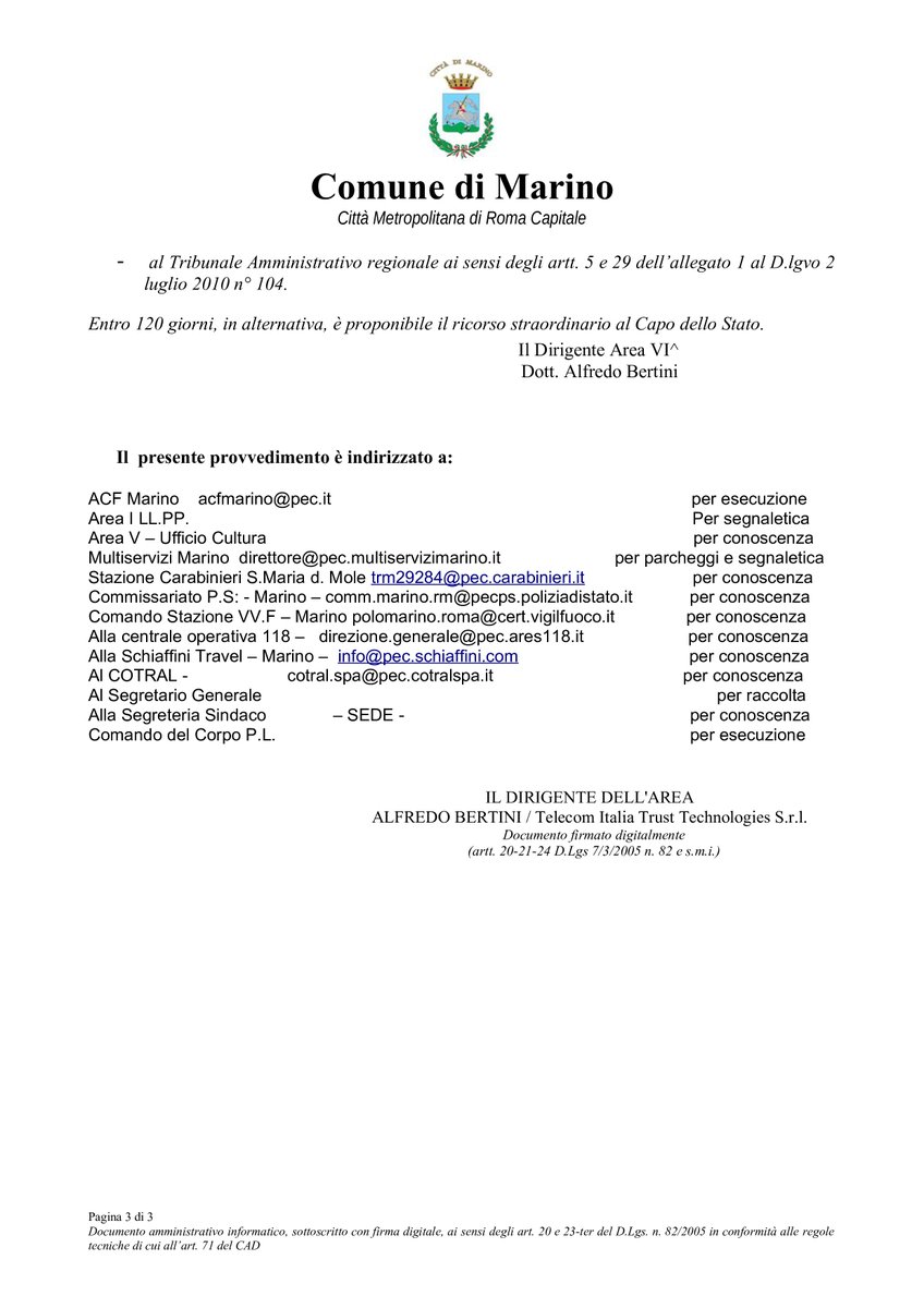 ATTENZIONE ⚠:Domani 31.07 dalle 14 e fino alle 24 del  01.08, è in vigore Ord. n. 259/2021 che disciplina temporaneamente la viabilità del centro di S. M. delle Mole, per i festeggiamenti "Festa in Allegria"
Prestate attenzione e rispettate la segnaletica stradale installata.