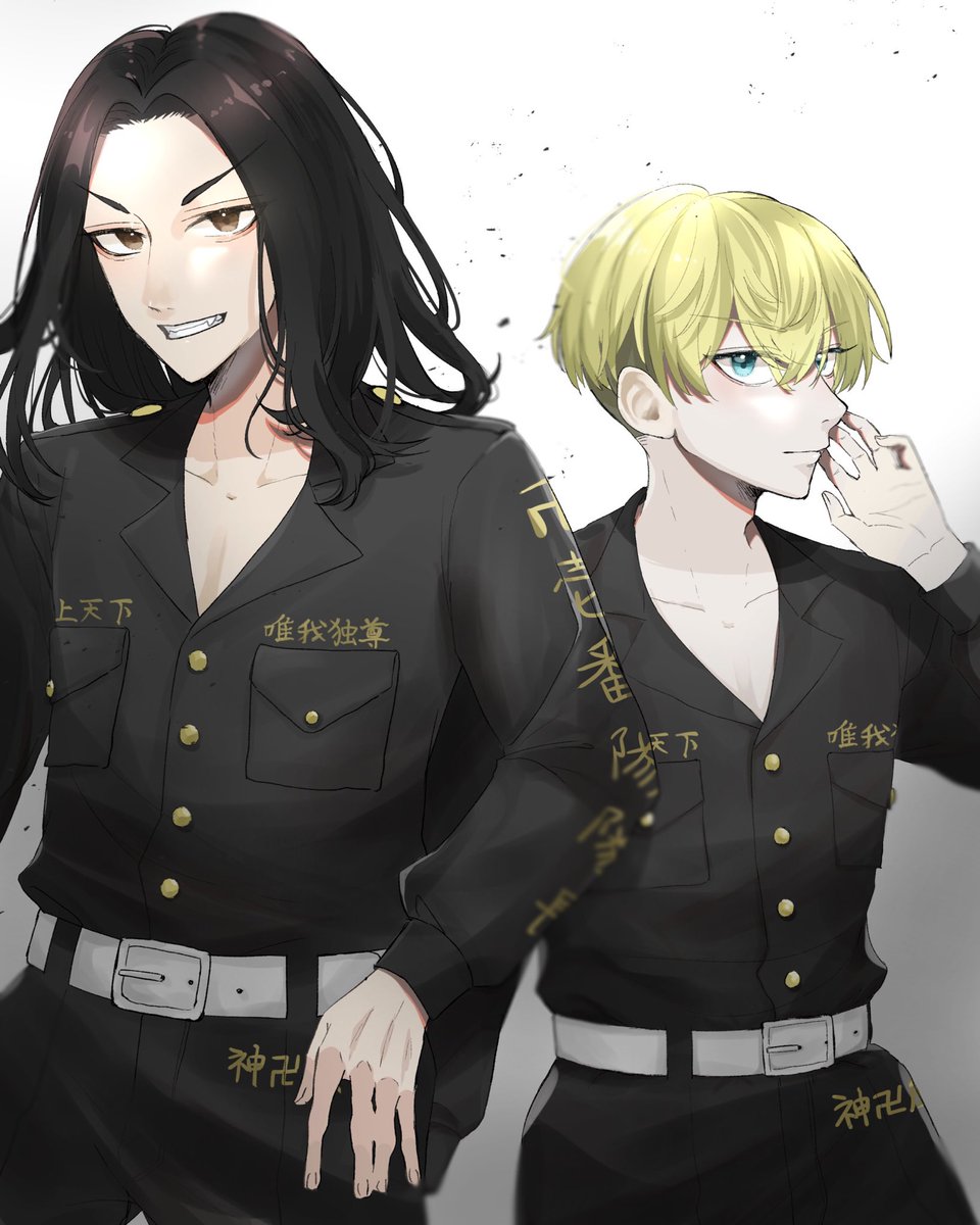 壱番隊隊長 場地圭介 壱番隊副隊長 松野千冬 東リべfa Hz のイラスト