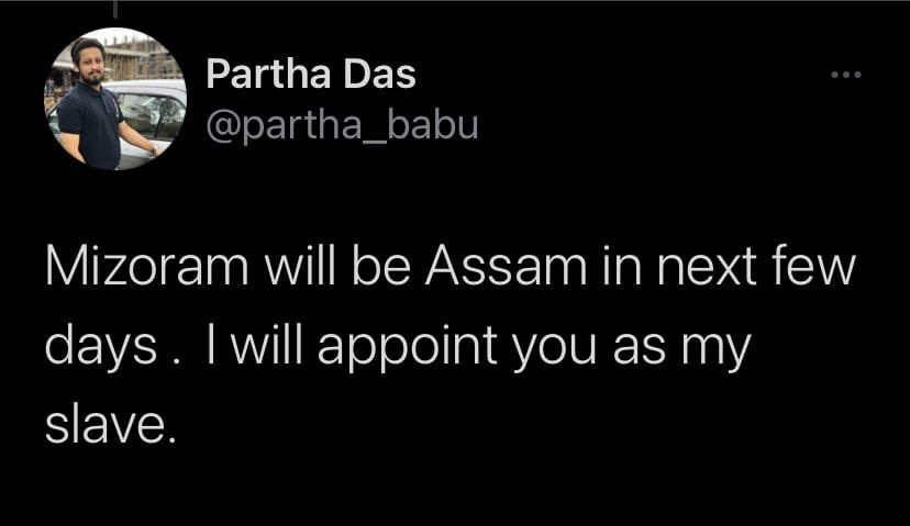 adeline_pach's tweet photo. This clearly shows the mindset of Himanta’s followers. They’re not only invading our land and using firearms first, then playing the victim , but they’re also trying to take over our land, our Mizoram. YOU WILL NOT TAKE OUR LAND. PERIOD #resignassamCM https://t.co/OVct1HSTkt