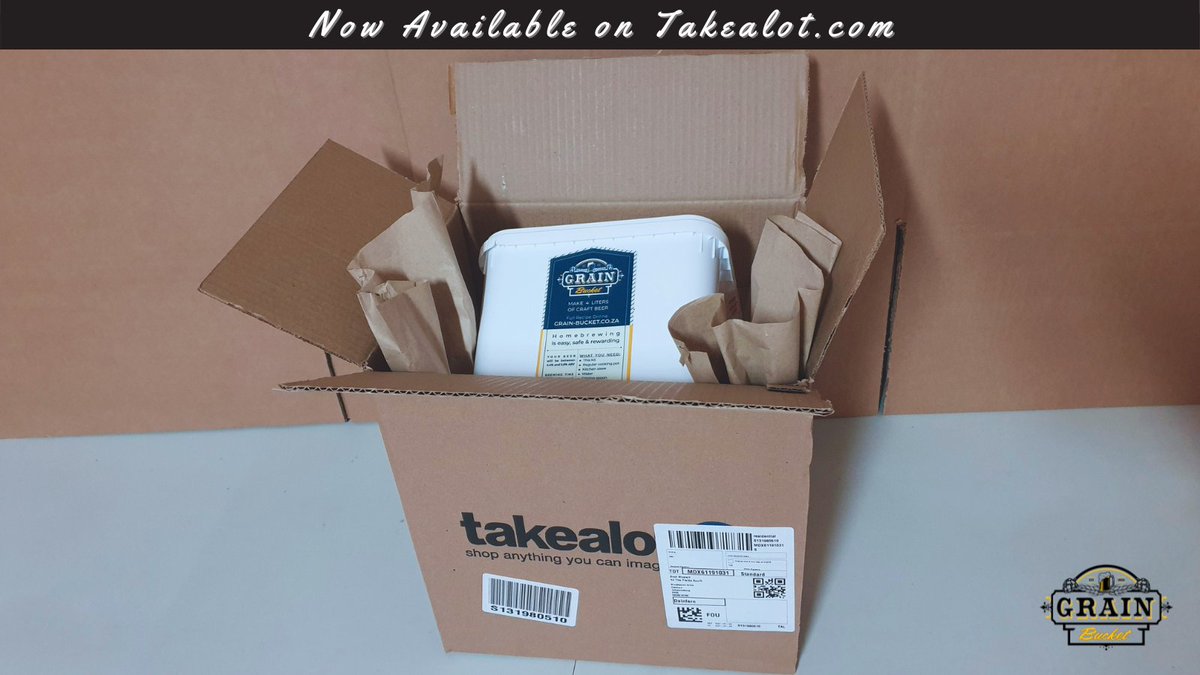 Exciting news! Our 4L 'Pail' Ale kits are now available from Takealot.com! This means more payment and delivery options for you. You could also throw a kit into your next Takealot order to get that free shipping threshold 😜 Have a look at: takealot.com/seller/grain-b…