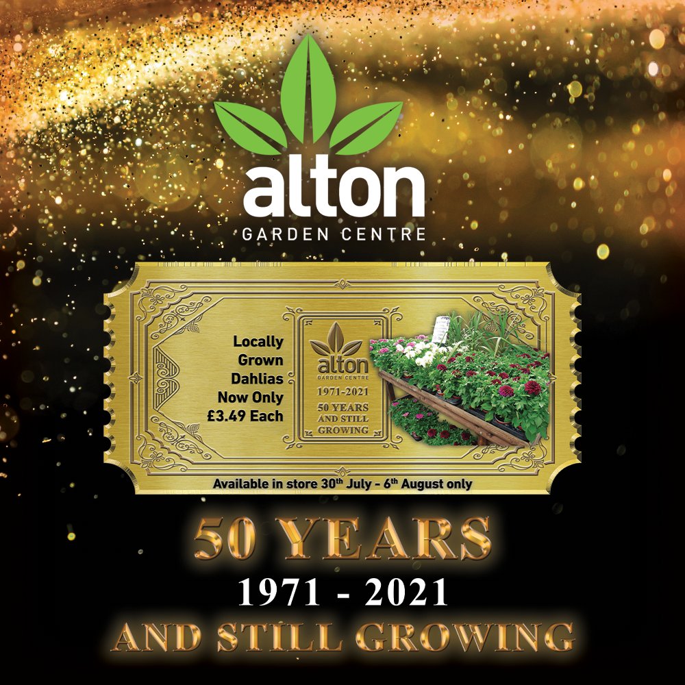 Introducing our twenty-second weekly Golden Ticket offer!

Locally Grown Dahlias
Now Only £3.49 Each

To celebrate our Golden Anniversary we are bringing you great new offers every week, for 50 weeks. So watch this space!