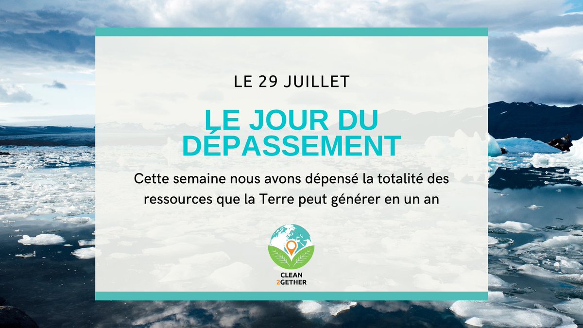 Clean4green_fr's tweet photo. [Le jour du dépassement]

Ce 29 juillet nous avons utilisé toutes les ressources que la Terre peut générer en une année. 🌳
Qu’est-ce que le jour du dépassement ? Que pouvons-nous faire ? 🤔

#Clean2gether #jourdudepassement #epuisement #ressources #Terre
 https://t.co/zyGUhzG19Q https://t.co/VUq8pS7o9x