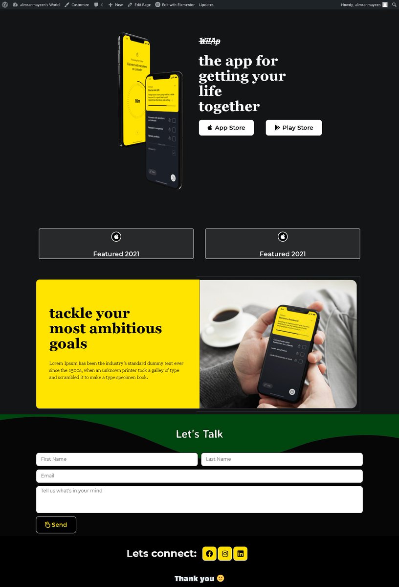 MayeenAl's tweet photo. My very first project on Fiverr. It was an App Landing page. The buyer asked this for his new App. Check my services here: https://t.co/wzL3G76N3Q
I can also create an Advance Woo-Commerce Website, WordPress SEO.

#WordPress #Website #websitedevelopment https://t.co/HQwrSJzGf2