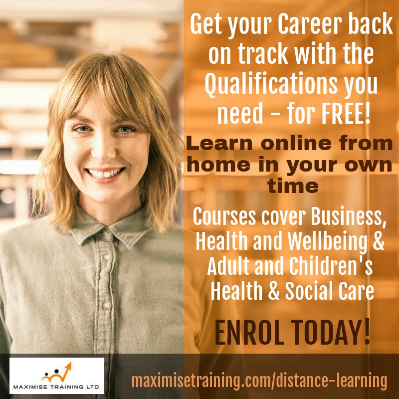 FREE #qualifications for everyone aged 19+, living in #England or #Scotland &amp; not currently enrolled in #education! Get into #work or progress in your current #Career with #COURSES you can complete from home! See the full course list at maximisetraining.com/distance-learn… #Jobs #Employment