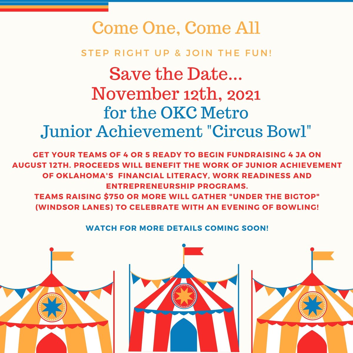 Play 4 JA in the Fall! Don't miss out on all the fun...SAVE THE DATE NOW! #FUNraise4JA  #FinancialLiteracy #WorkReadiness  #Entrepreneurship #inspiringtomorrows